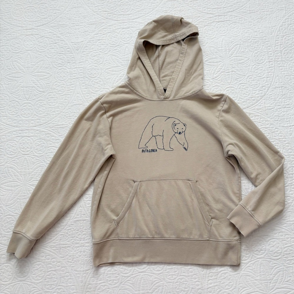 Patagonia Kids' Lightweight Graphic Hoody Sweatshirt, El Cap Khaki Sz XL